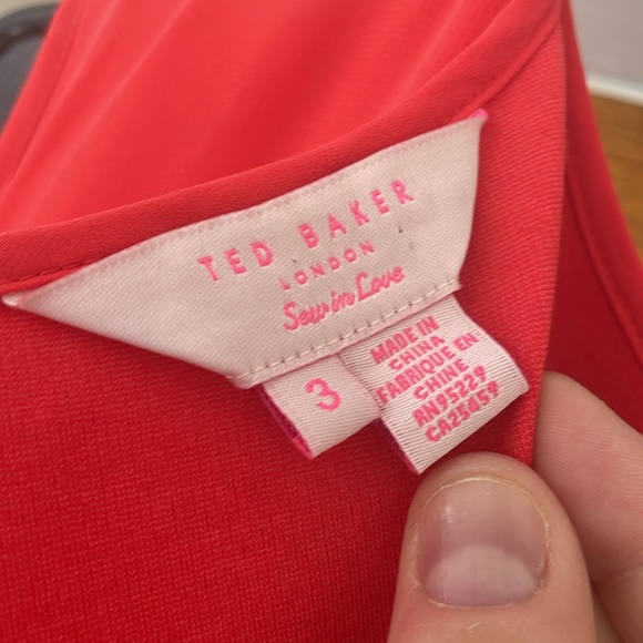 Ted Baker orange sleeveless dress size 3 (us size 8) - Picture 5 of 6